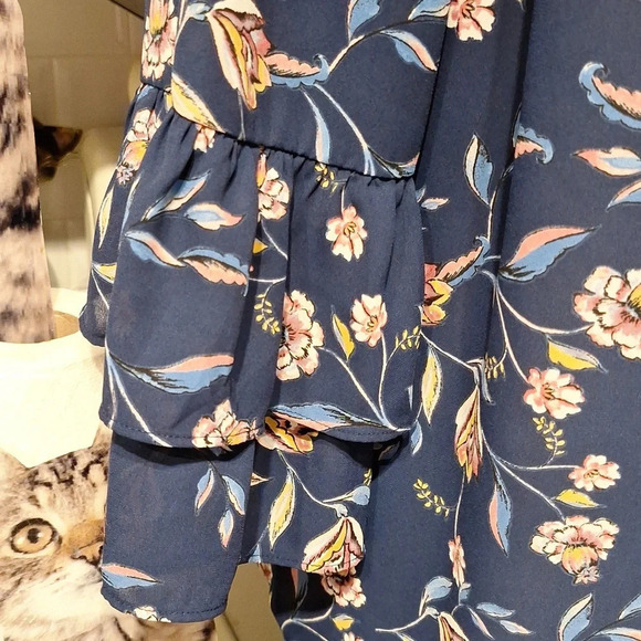 Womens  Roz & Ali floral 3/4 sleeve regular size top XL. EUC - Picture 2 of 5